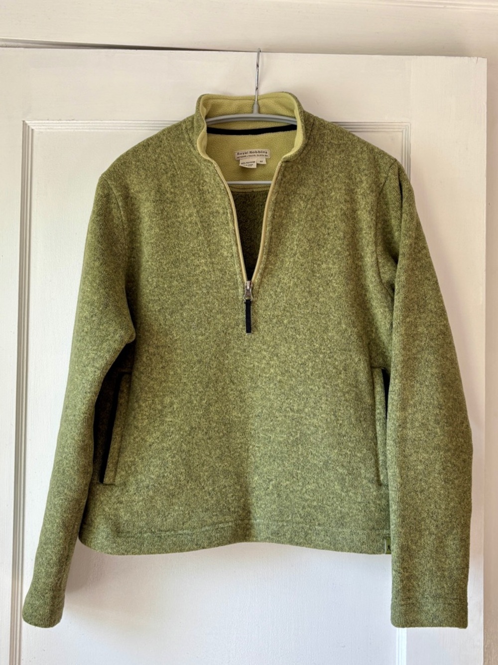 Royal Robbins Light Green Fleece 1/4 zip Pullover